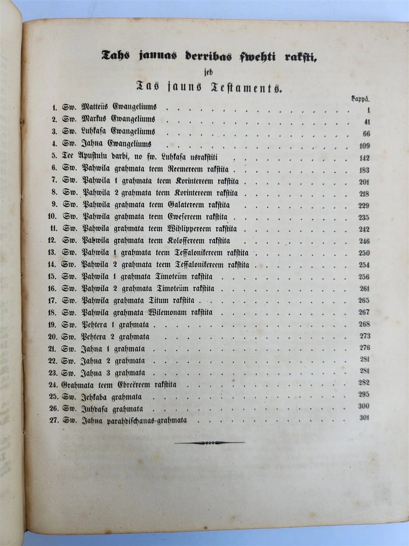 1854 BIBLE in LATVIAN antique PRINTED IN RIGA FOLIO - 8