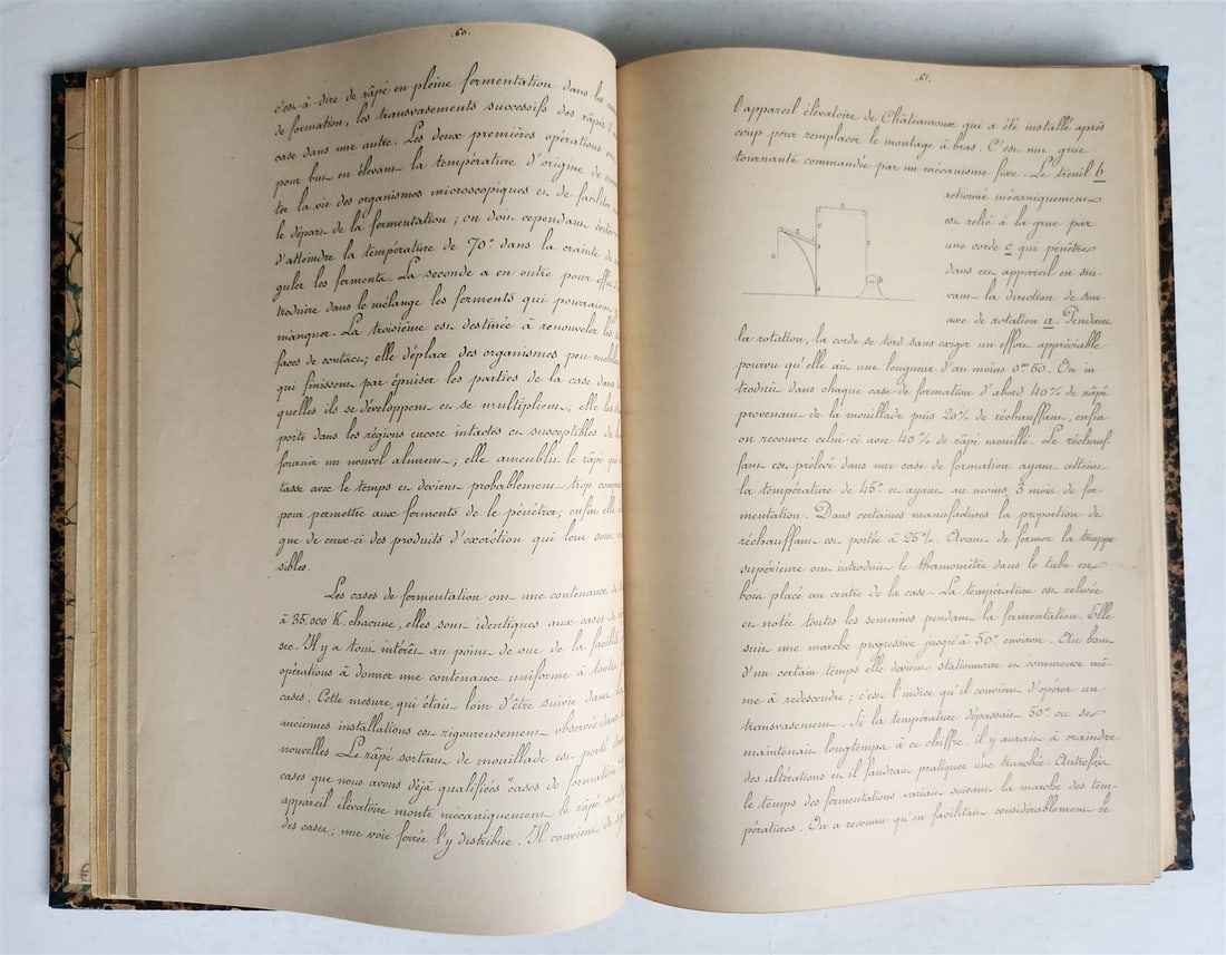 1893 TOBACCO FABRICATION COURSE antique FRENCH MANUSCRIPT COLLOTYPE illustrated - 8