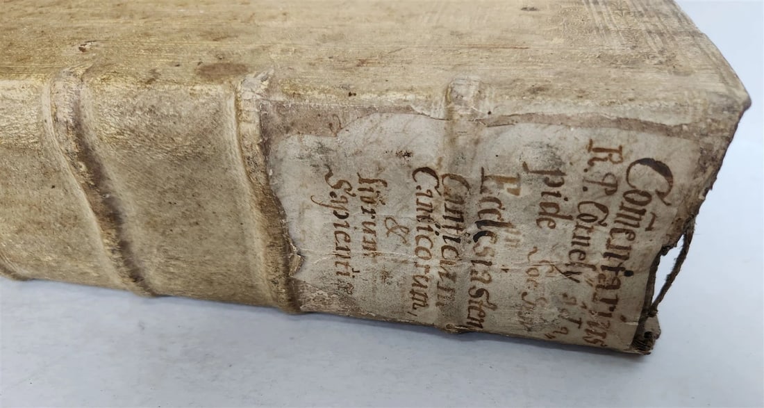 1657 Commentarii in ecclesiasten by CORNELIO LAPIDE antique PIGSKIN FOLIO - 4