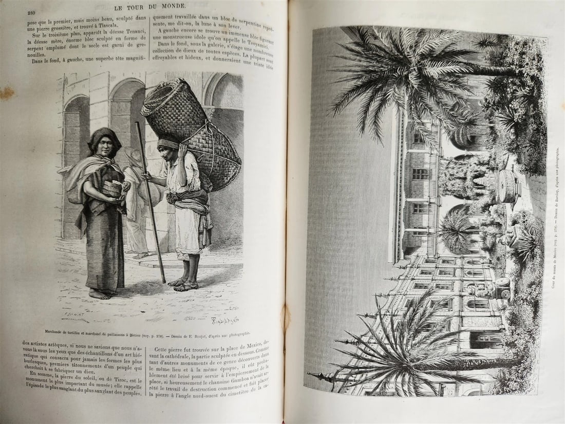 1881 HISTORY of VOYAGES ILLUSTRATED antique AFRICA USA MEXICO SYRIA GREECE - 5
