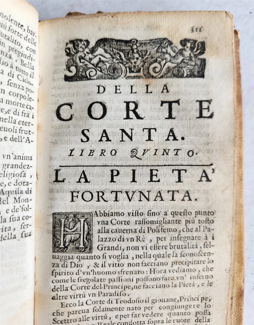 1691 LA CORTE SANTA by NICOLO CAUSINO antique VELLUM BOUND - 11