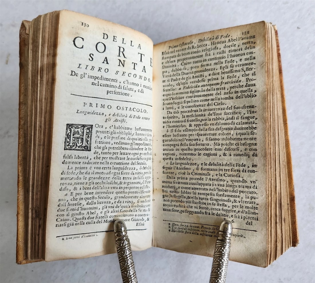 1691 LA CORTE SANTA by NICOLO CAUSINO antique VELLUM BOUND - 8