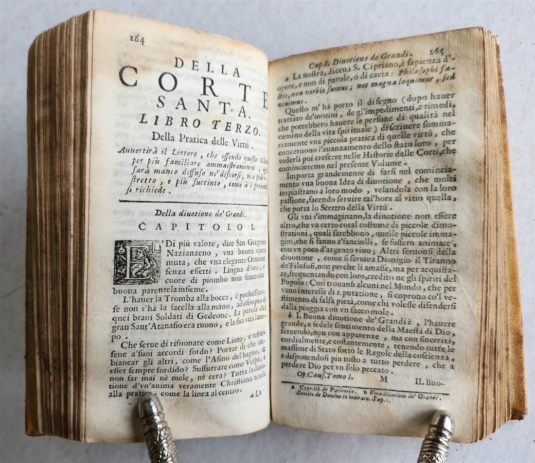1691 LA CORTE SANTA by NICOLO CAUSINO antique VELLUM BOUND - 9