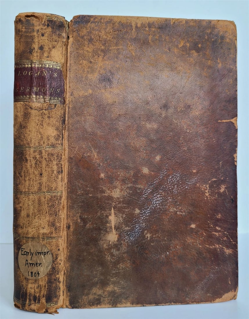 1804 SERMONS by JOHN LOGAN antique 1st AMERICAN EDITION in ENGLISH Boston - 3