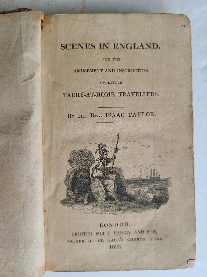 1822 SCENES in ENGLAND antique illustrated CHILDRENS BOOK - 2