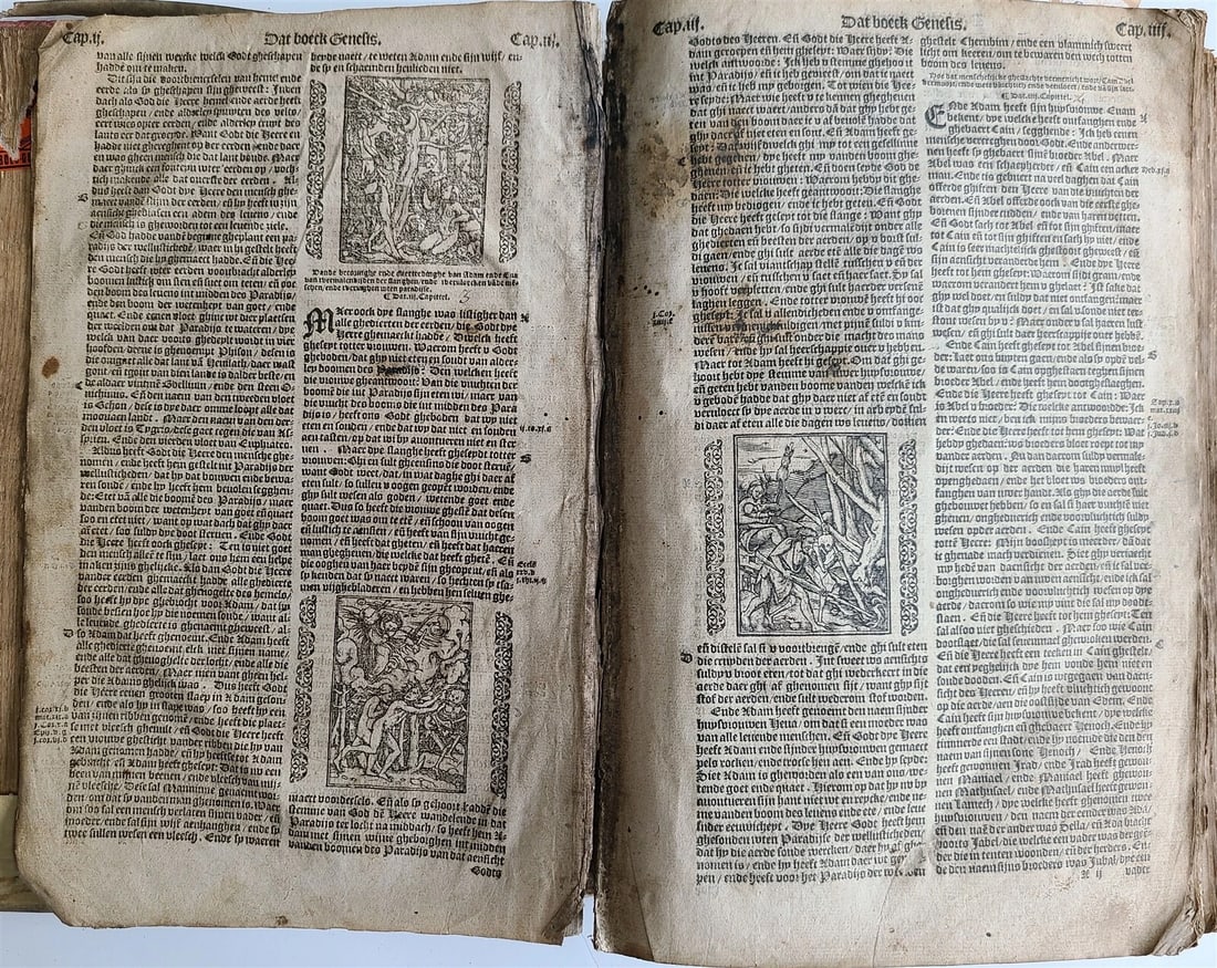 1565 BIBLE in DUTCH ILLUSTRATED 16th CENTURY antique FOLIO VELLUM BOUND rare - 12