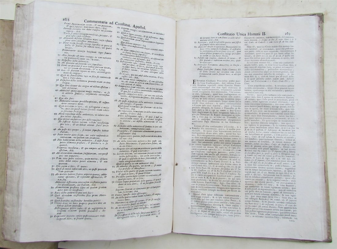 1729 VELLUM BINDING FOLIO Commentaria Ad Constitutiones Apostolicas antique - 6