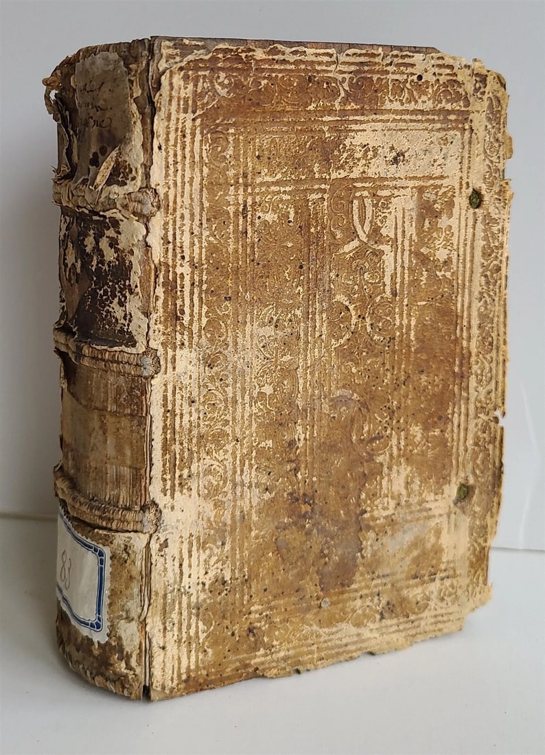 1586 Sermones Dominicales per Totum Annum antique PIGSKIN Jacobus de Voragine - 3