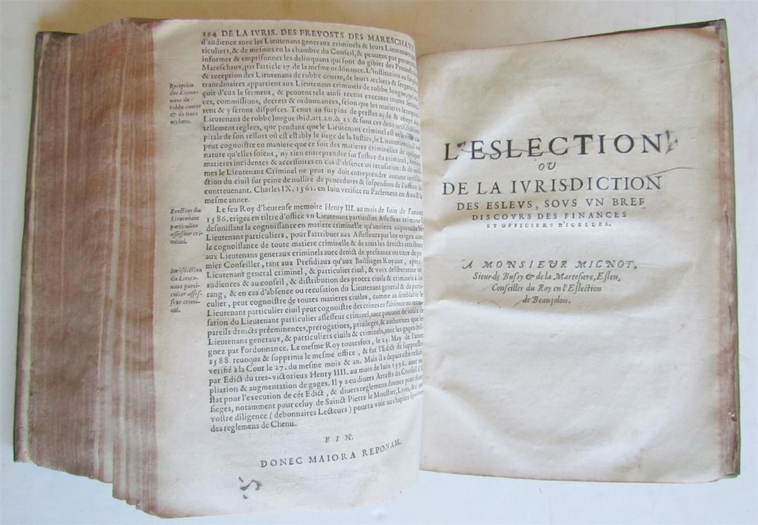 1629 LAW BOOK in FRENCH ANTIQUE vellum bound LE SECOND LIVRE DU PROCEZ CIVIL - 12