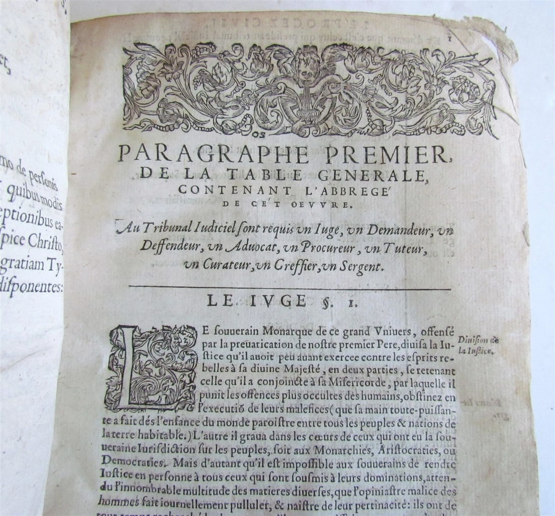 1629 LAW BOOK in FRENCH ANTIQUE vellum bound LE SECOND LIVRE DU PROCEZ CIVIL - 5
