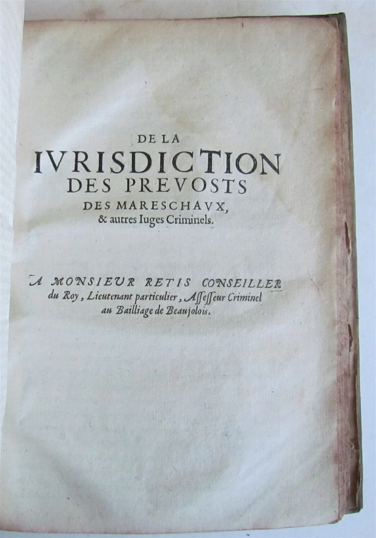 1629 LAW BOOK in FRENCH ANTIQUE vellum bound LE SECOND LIVRE DU PROCEZ CIVIL - 9