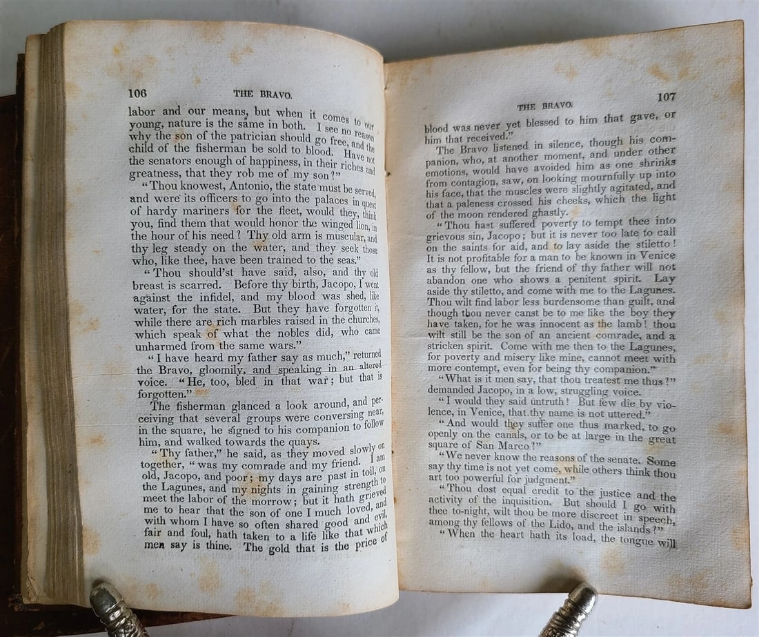 1831-1832 FENIMORE COOPER THE BRAVO 2 VOLUMES antique 1st EDITION - 6