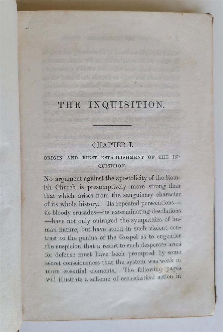 1856 INQUISITION in SPAIN & OTHER COUNTRIES antique AMERICAN EDITION - 4
