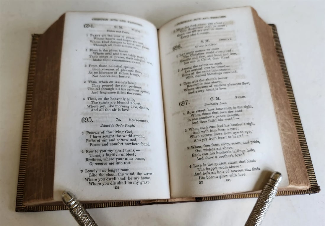 1854 THE PSALMIST collection of hymns for Baptist Churches antique AMERICANA - 8