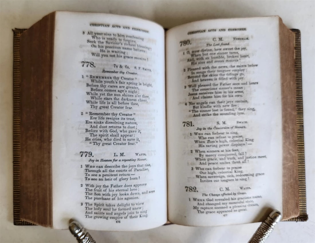 1854 THE PSALMIST collection of hymns for Baptist Churches antique AMERICANA - 9