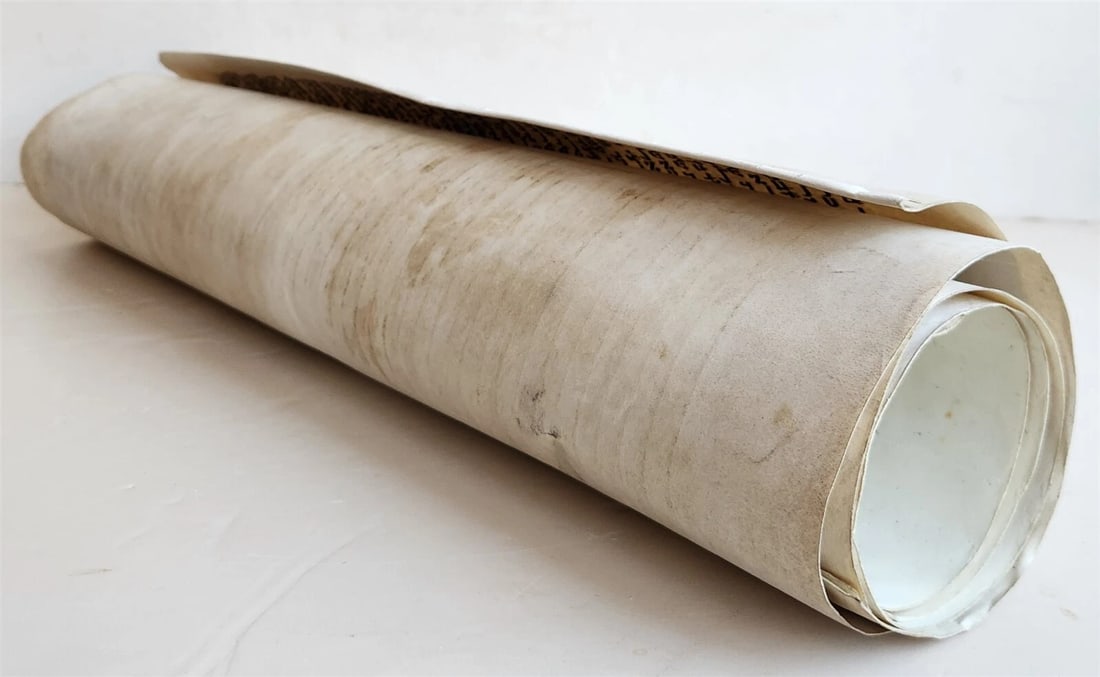 TORAH SCROLL FRAGMENT MANUSCRIPT on VELLUM antique BIBLE GENESIS 24:64 - 31:1 - 3