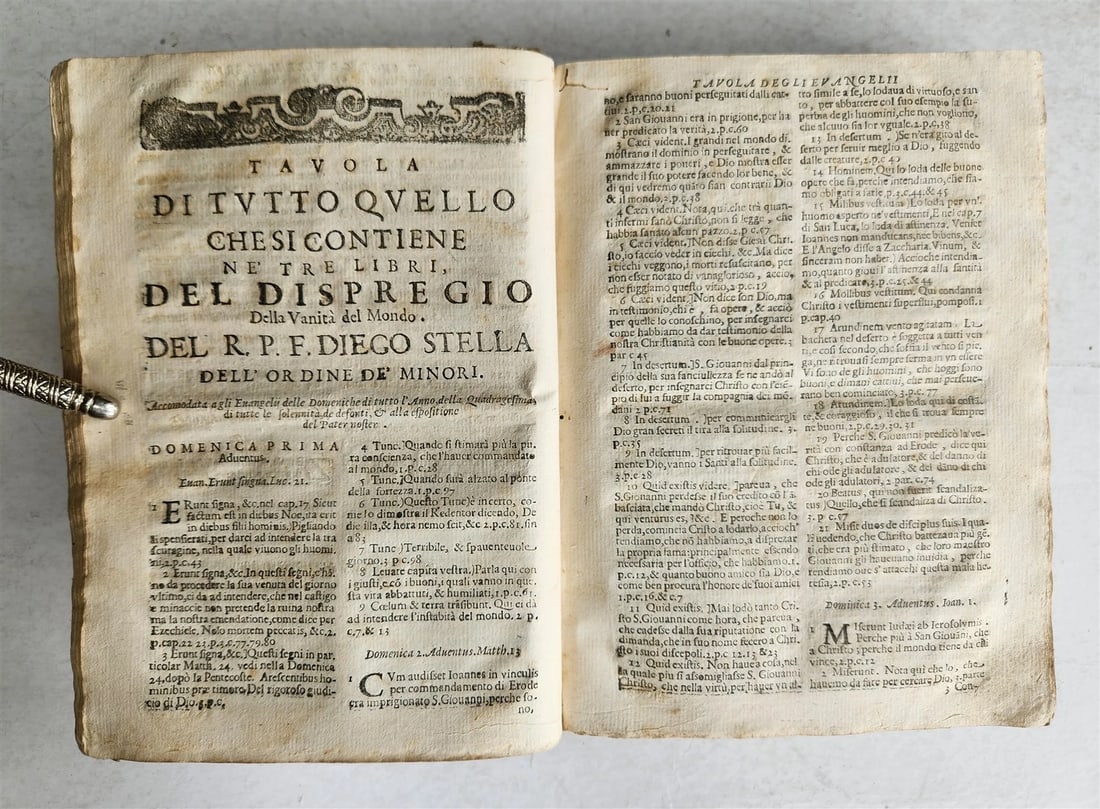 1687 DISPREGIO DELLA VANITA DEL MONDO by DIEGO STELLA antique VELLUM BOUND - 11