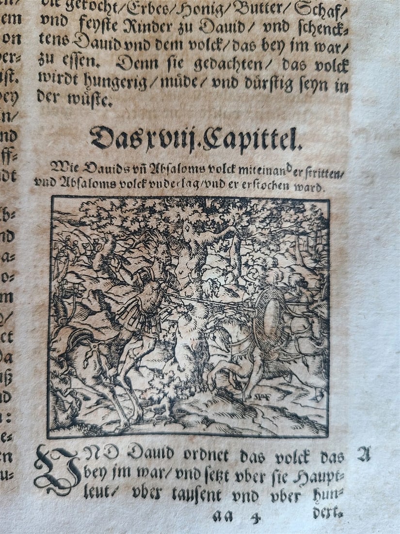 1597 BIBLE ILLUSTRATED by JM Bocksberger & Jost Amman FOLIO antique GERMAN - 12
