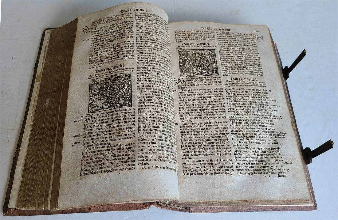 1597 BIBLE ILLUSTRATED by JM Bocksberger & Jost Amman FOLIO antique GERMAN - 13