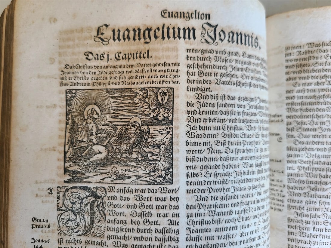 1597 BIBLE ILLUSTRATED by JM Bocksberger & Jost Amman FOLIO antique GERMAN - 15