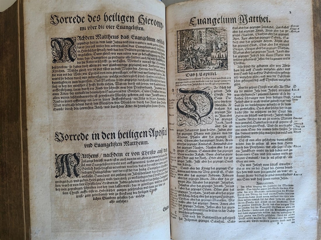 1597 BIBLE ILLUSTRATED by JM Bocksberger & Jost Amman FOLIO antique GERMAN - 17