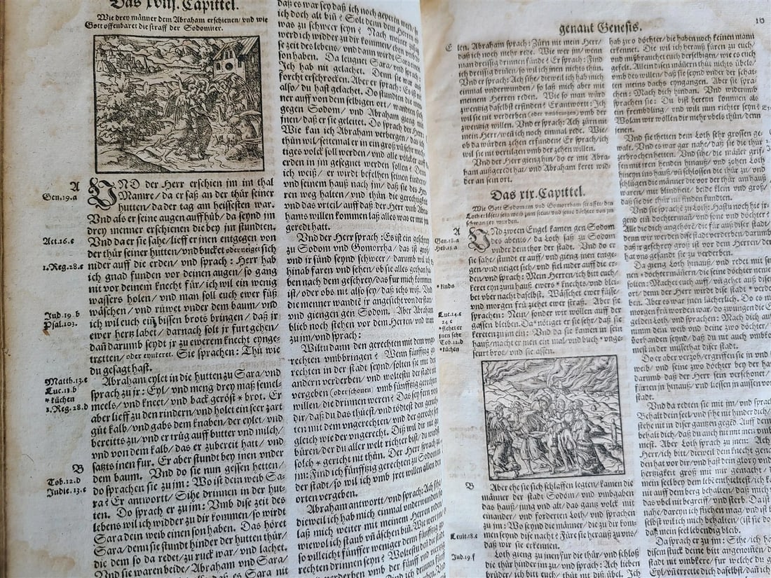 1597 BIBLE ILLUSTRATED by JM Bocksberger & Jost Amman FOLIO antique GERMAN - 7
