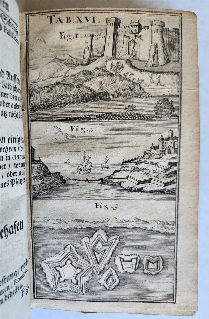 1715 MILITARY FORTIFICATIONS antique ILLUSTRATED w/ 21 PLATES in GERMAN (1 of 20)