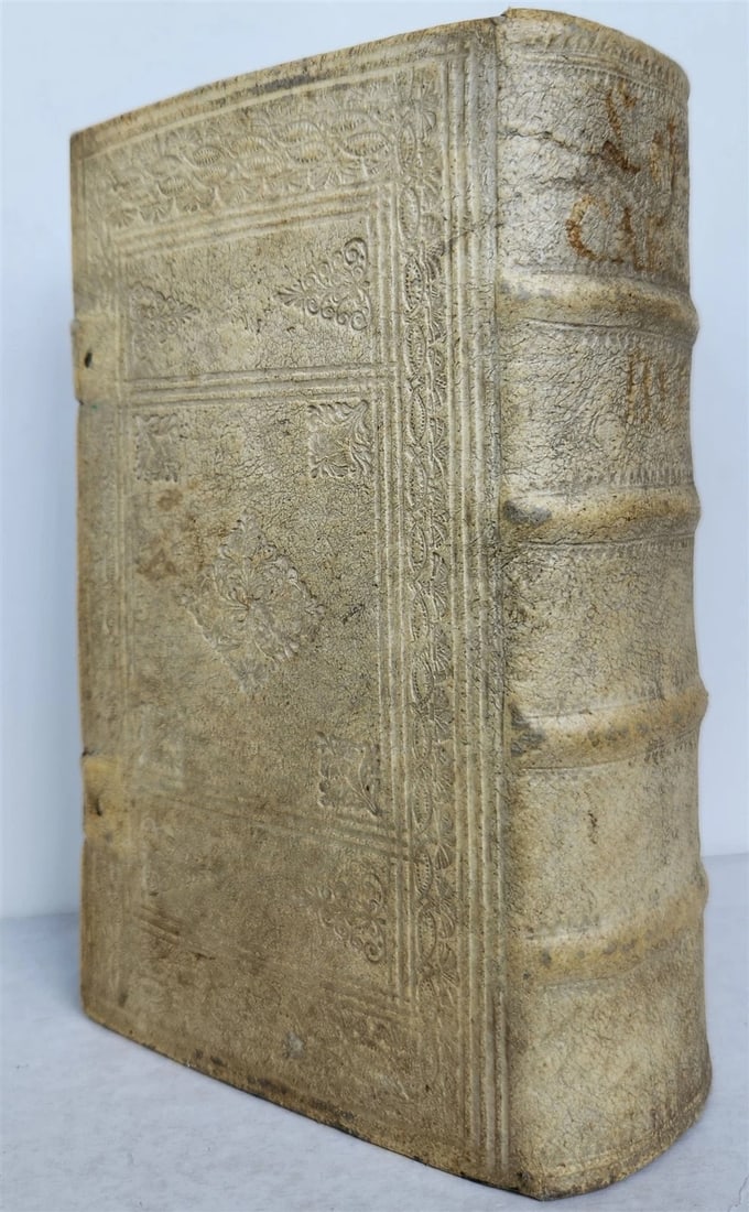 1708 LIFE of CAROLI KING of SPAIN & INDIES antique PIGSKIN BOUND ILLUSTRATED v.1 (1 of 11)