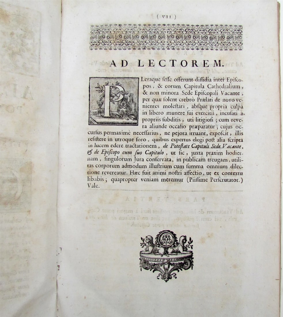 1741 VELLUM BOUND ANTIQUE FOLIO N. Fermosini HISPANI EPISCOPI POTESTATE CAPITULI - 6