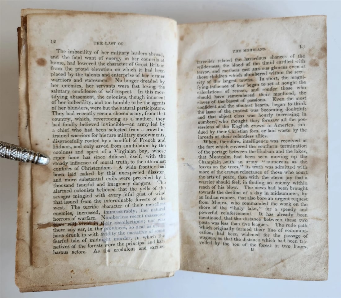 1826 LAST OF THE MOHICANS by JAMES FENIMORE COOPER antique - 7