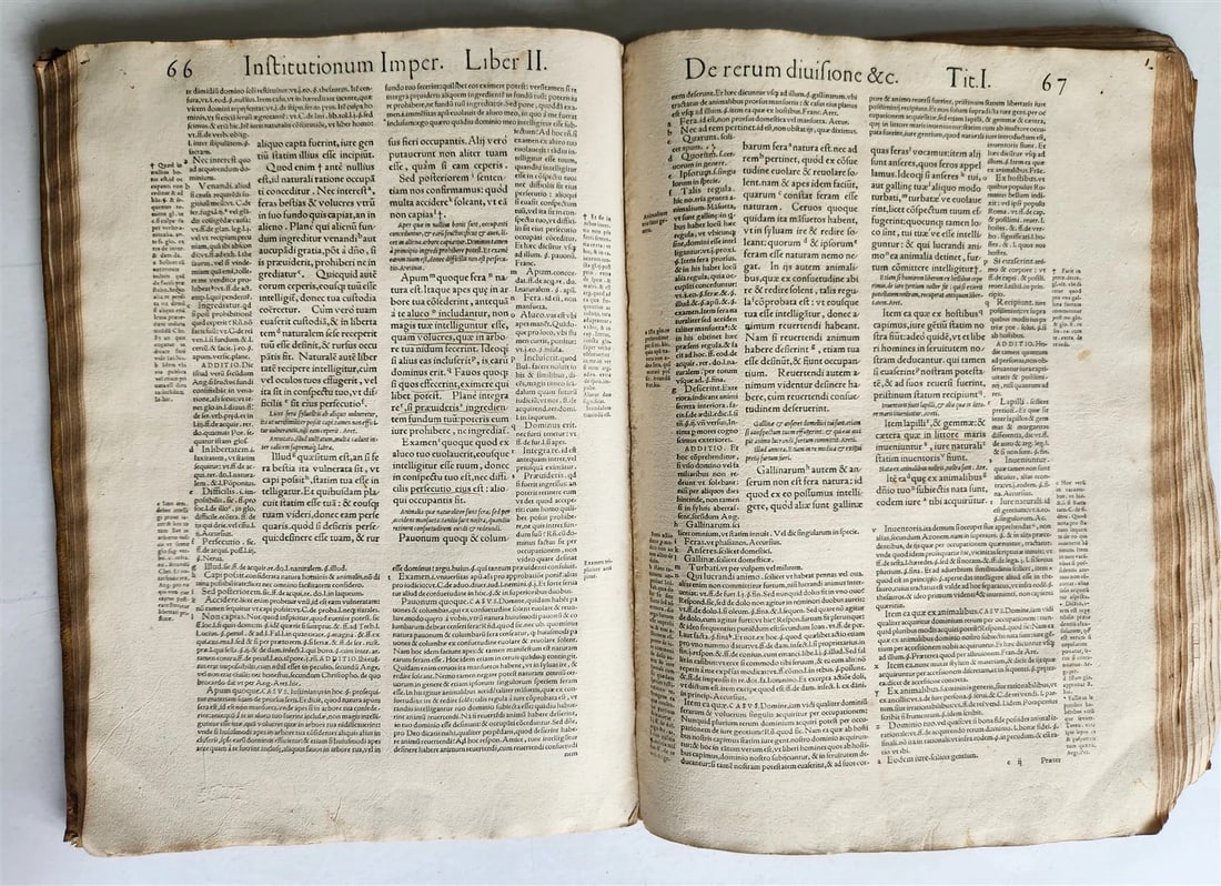 1548 JUSTINIAN Institutiones imperatoris semper maximi antique FOLIO - 12