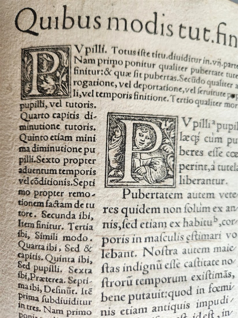 1548 JUSTINIAN Institutiones imperatoris semper maximi antique FOLIO - 13