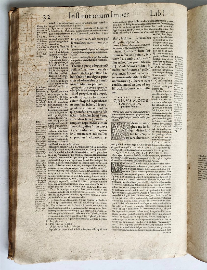 1548 JUSTINIAN Institutiones imperatoris semper maximi antique FOLIO - 14