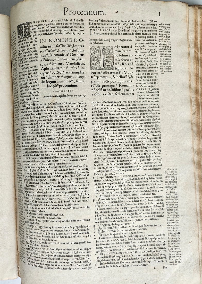 1548 JUSTINIAN Institutiones imperatoris semper maximi antique FOLIO - 17