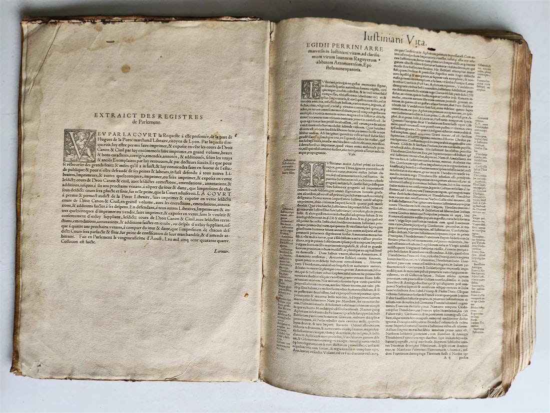 1548 JUSTINIAN Institutiones imperatoris semper maximi antique FOLIO - 19