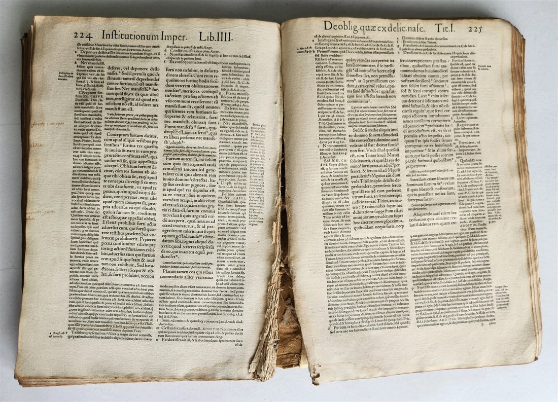 1548 JUSTINIAN Institutiones imperatoris semper maximi antique FOLIO - 6