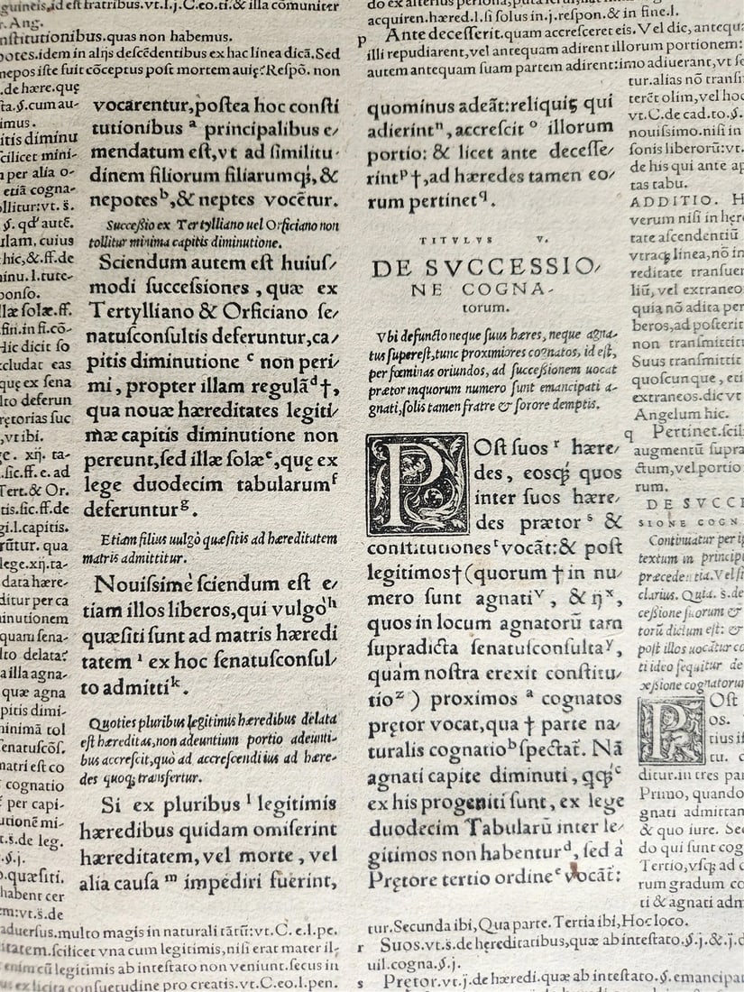 1548 JUSTINIAN Institutiones imperatoris semper maximi antique FOLIO - 9