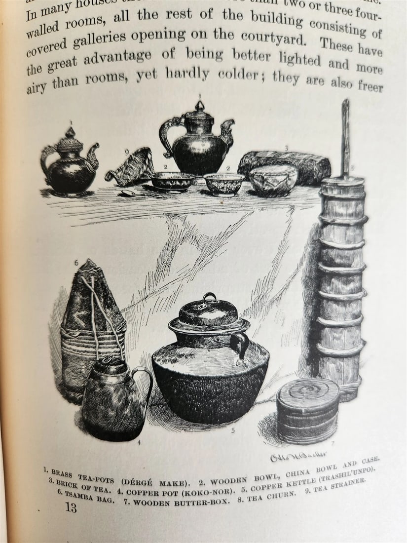 1891 LAND of LAMAS antique ILLUSTRATED Journey Through China Mongolia & Tibet - 10