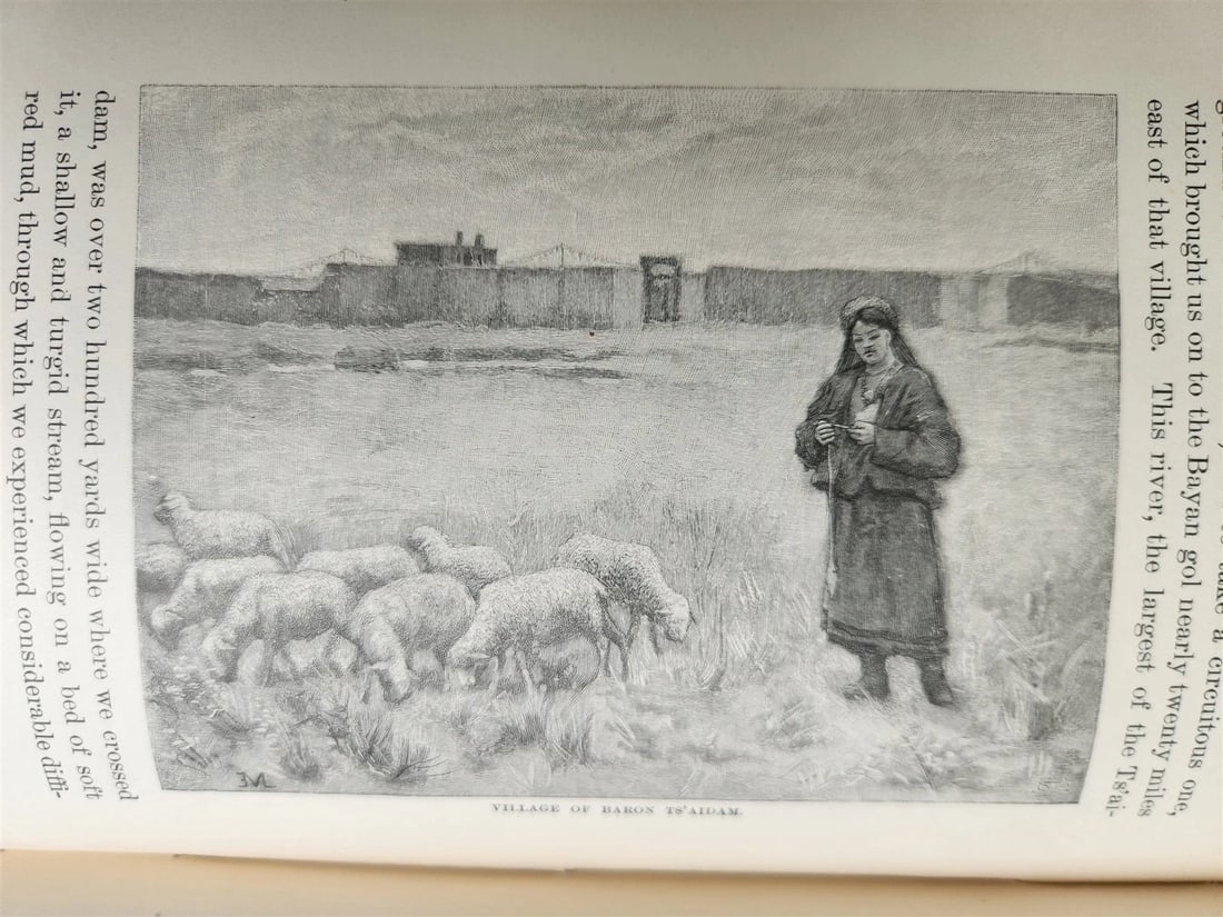 1891 LAND of LAMAS antique ILLUSTRATED Journey Through China Mongolia & Tibet - 13