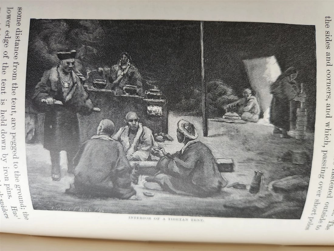 1891 LAND of LAMAS antique ILLUSTRATED Journey Through China Mongolia & Tibet - 17
