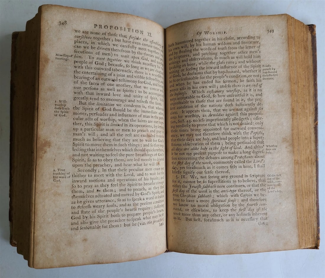 1775 APOLOGY for CHRISTIAN DIVINITY of QUAKERS ROBERT BARCLAY antique AMERICANA - 7