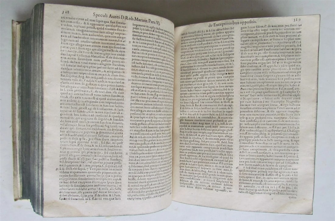 1584 LAW PRACTICE by Roberti Marante antique VELLUM BINDING 16th CENTURY - 5