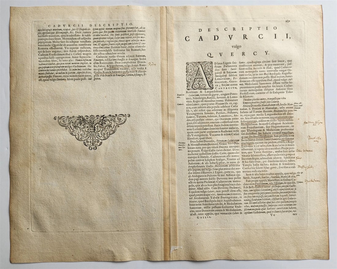 1640 MAP of FRANCE Quercy Province WILLEM BLAEU antique AUTHENTIC hand colored - 5