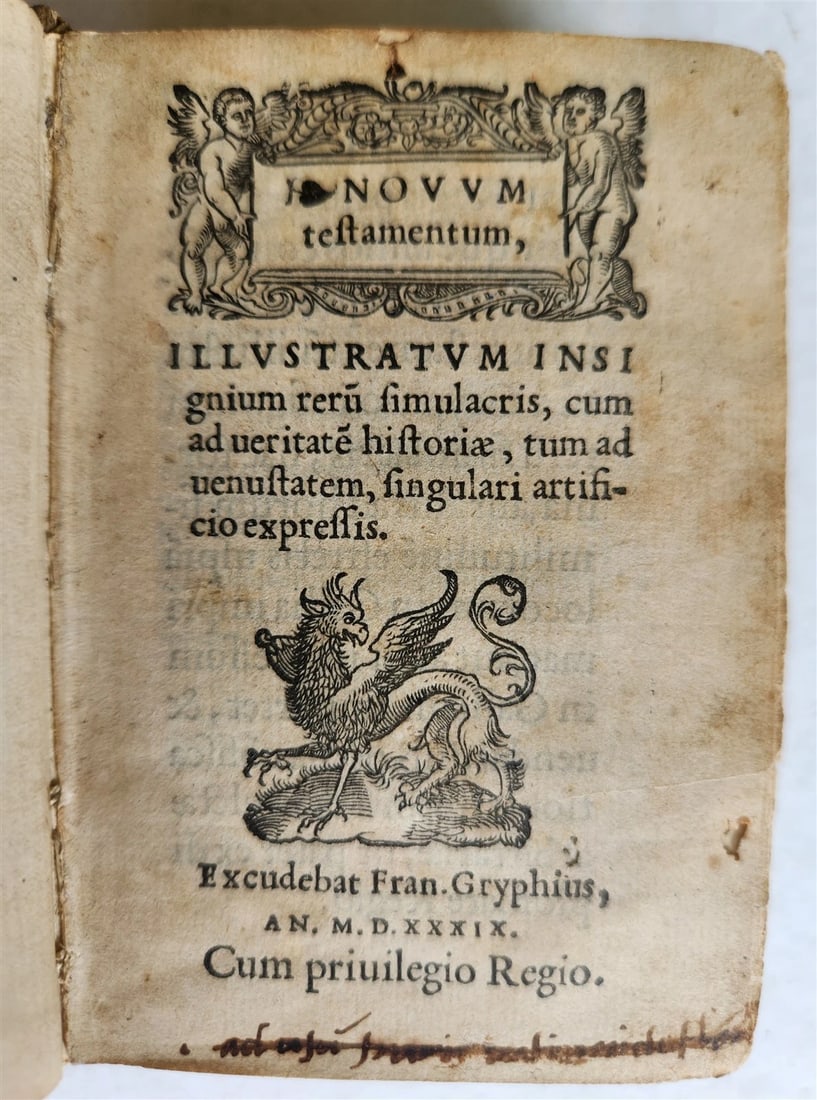 1539 BIBLE in LATIN FULLY ILLUSTRATED antique VELLUM rare 16th CENTURY: Title: 1539 BIBLE in LATIN FULLY ILLUSTRATED antique VELLUM rare 16th CENTURY Description: Novum testamentum illustratvm insignium reru(m) simulacris, cum ad ueritate(m) historiae, tum ad uenustatem,