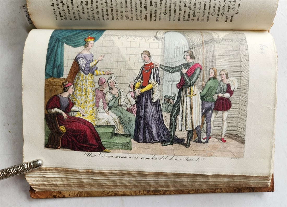 1830 ILLUSTRATED HISTORY of CAVALRY CHIVALRY antique in ITALIAN - 11