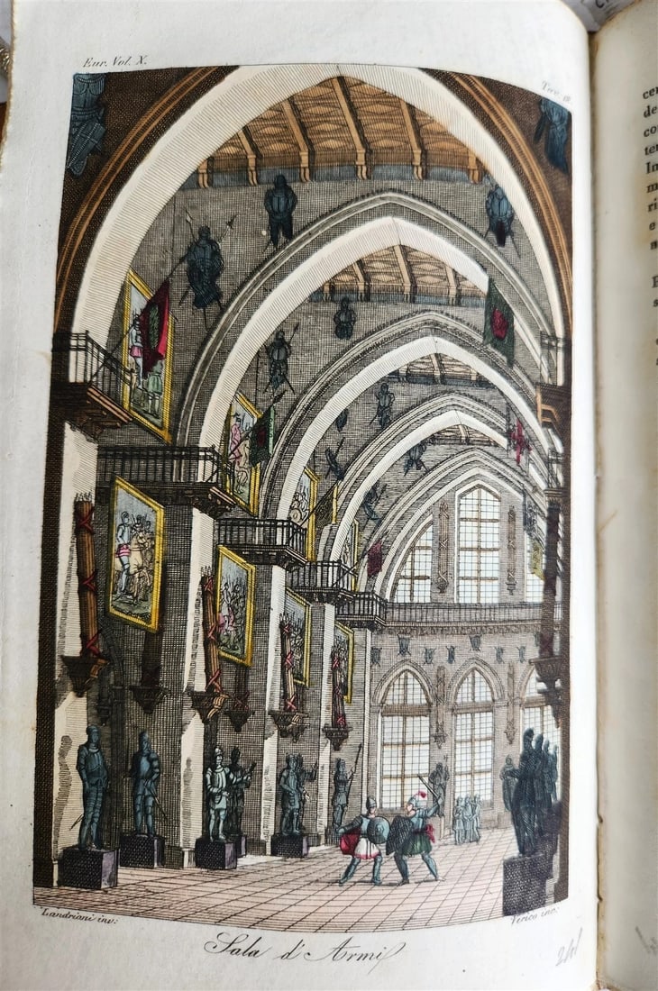 1830 ILLUSTRATED HISTORY of CAVALRY CHIVALRY antique in ITALIAN - 14