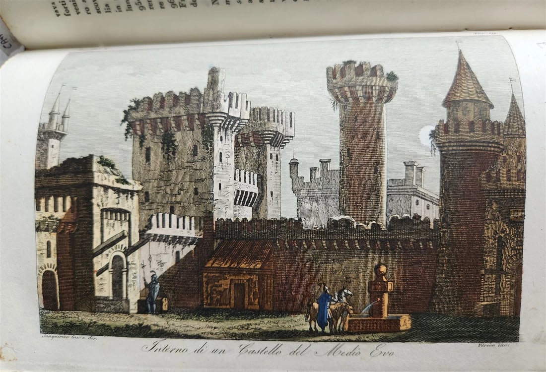 1830 ILLUSTRATED HISTORY of CAVALRY CHIVALRY antique in ITALIAN - 17