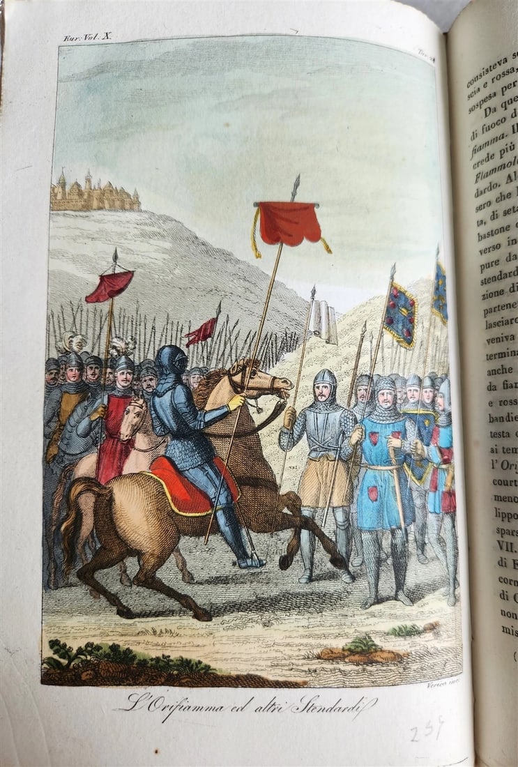 1830 ILLUSTRATED HISTORY of CAVALRY CHIVALRY antique in ITALIAN - 20