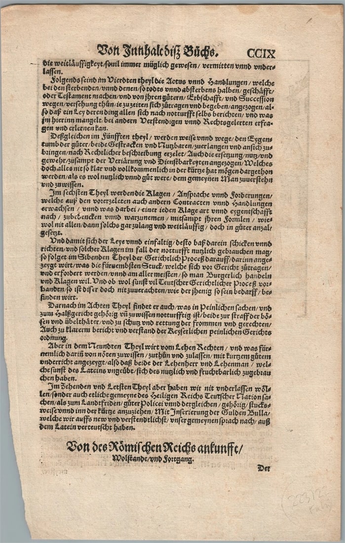 1550 ENGRAVING antique from Justin Gobler Der Rechten Spiegel Law BOOK rare 16 c - 3