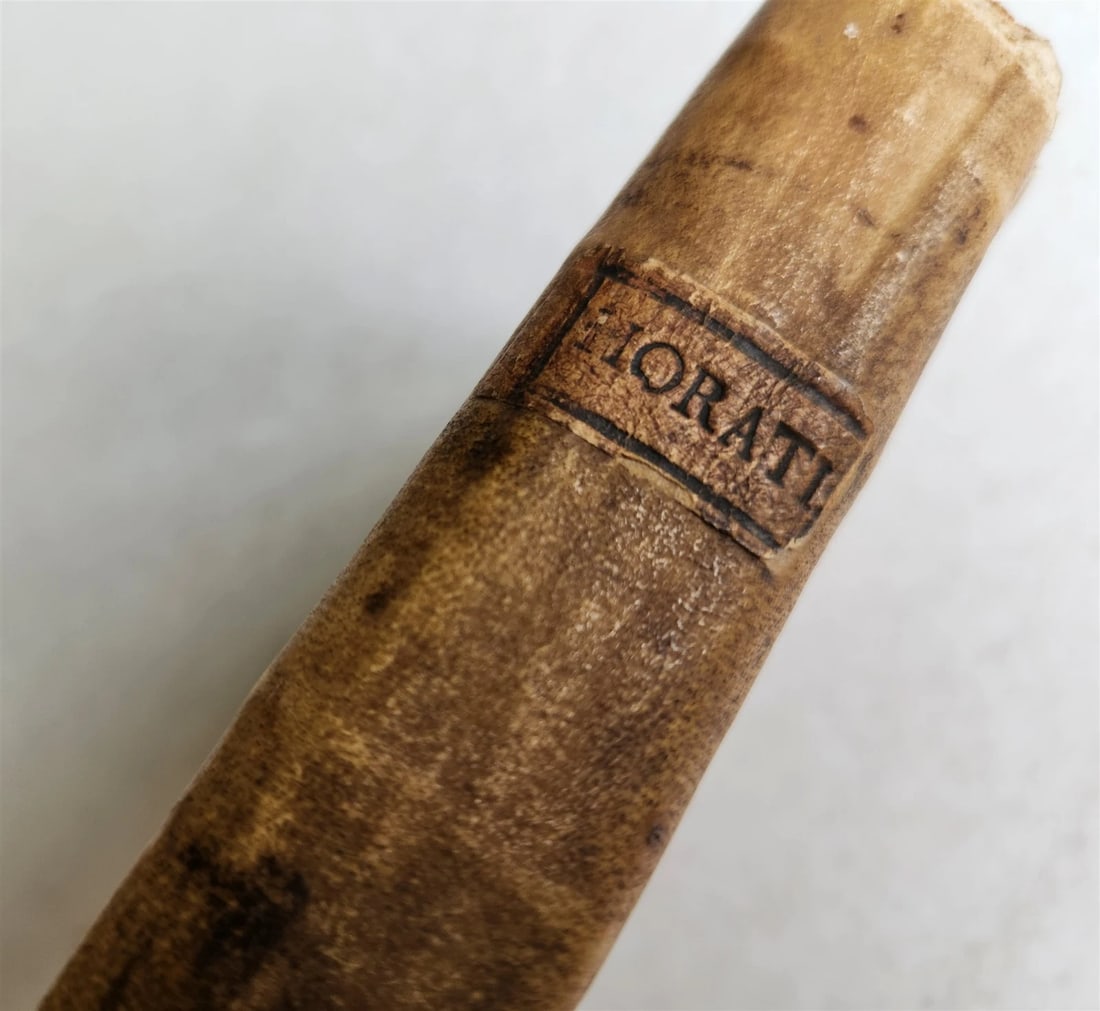 1785 HORACE POETRY antique VELLUM BOUND - 6